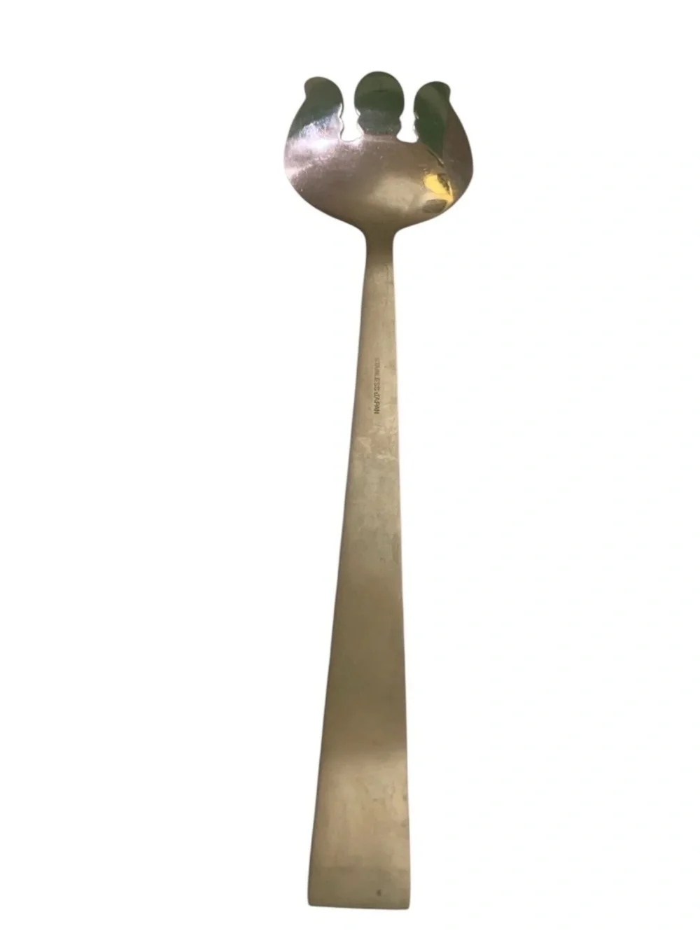 Vintage Stainless Steel Salad Serving Fork Tulip Shape MCM Japan